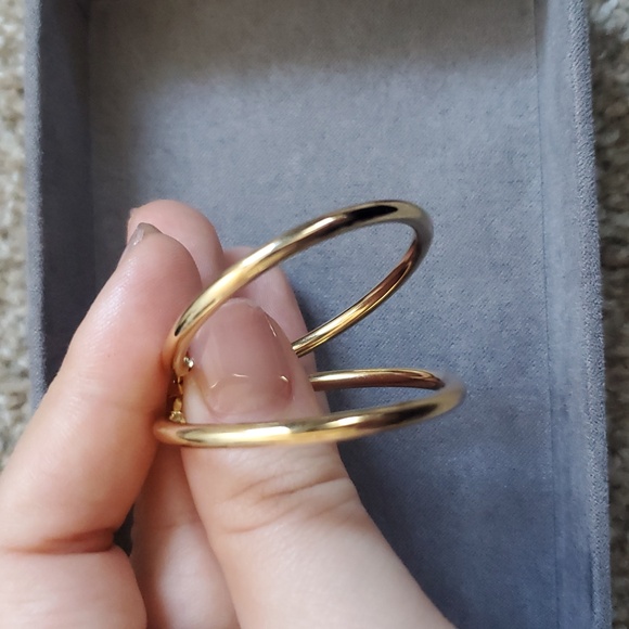 Mejuri Vermeil Tube Hoops - Picture 3 of 8